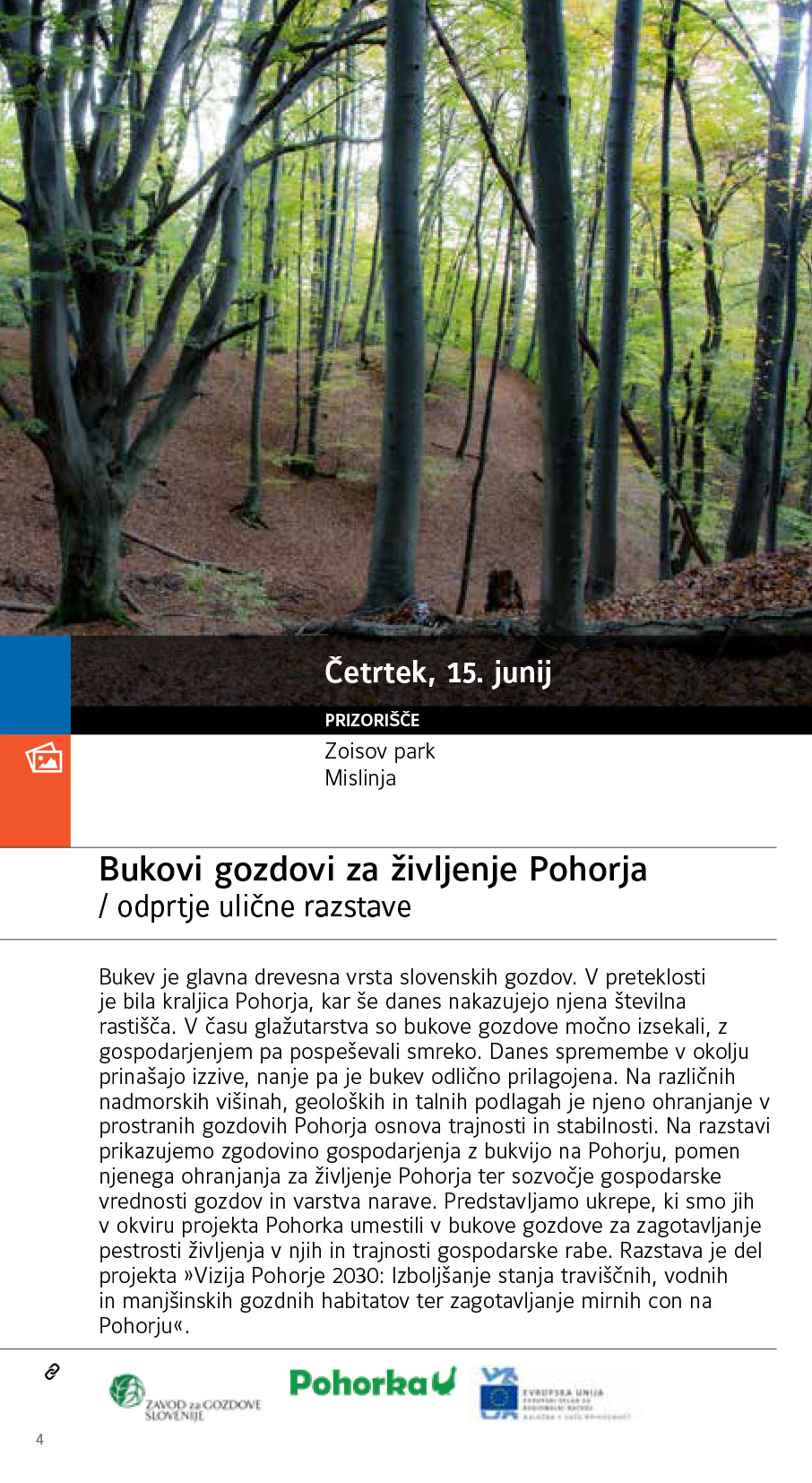 Vabilo_Bukovi gozdovi za življenje Pohorja